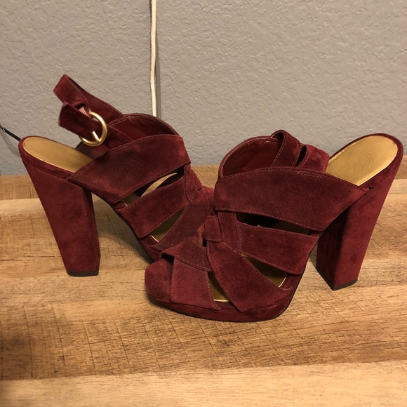 Burgundy/Purpliah-Maroon Jessica Simpson heels * - Picture 2 of 7